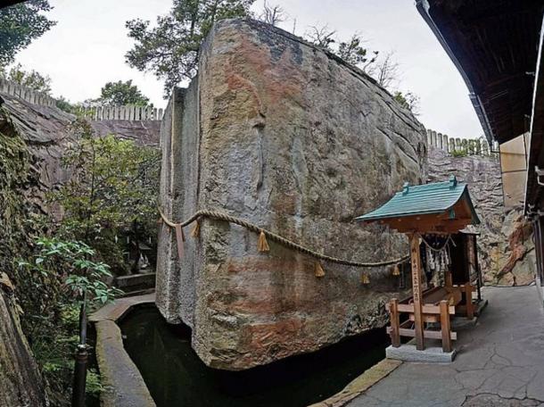 Another popular theory is that it was used as an astronomical observation point. Evidence for this perspective comes from the ridge line across the top of the rock which runs parallel to the mountain ridge in Asuka and lines up with the sunset on a certain day of the year called "spring doyou entry", which occurs 13 days after the sectional solar term ‘Pure Brightness’. This day was important in the lunar calendar and for early Japanese agriculture as it signaled the beginning of the agricultural season.  However, this perspective has been largely dismissed by scholars who do not recognize it as an ancient astronomical observing station. Some historians believe that the rock is just the remains of a tomb that was designed for members of the royal family. However, this does not explain the unusual features, such as the square holes on top, nor have any bodies been found.  To account for this, some have suggested it was intended as the entrance of a tomb but was unfinished. Interestingly, Masuda no iwafune bears a similarity to another stone block in Japan – the Ishi-no-Hoden megalith, which is situated in Takasago city.  The Ishi-no-Hoden megalith measures 6.45m (21.16ft) x 5.7 m (18.70 ft) x 5.45m (17.88 ft) and has similar ridges on the sides but without any visible holes – although some suggest that they are beneath the trees on the top of the rock. Today, Ishi-no-Hoden is a shrine dedicated to the Shinto god Oshiko Jinja, but no one knows who originally built it and why. Very little is known about the Masuda no iwafune stone carving and definitive evidence is still lacking with regards to who built it and why. The fact that there are so many other stone slabs and structures in the area suggests that the region was inhabited prior to the Tumulus period, but again, there is no proof to support this perspective.  In the end, the true origin and purpose of these enigmatic features of ancient Japan may be lost to the pages of history. 