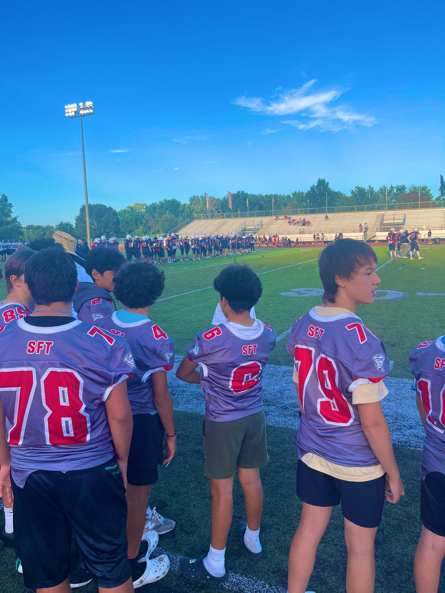 We had a great time at our annual 8th grade night with <a href="/ONeaglesFB/">Olathe North FB</a>! These Cyclones can’t wait to be part of the ON family! #FutureEagles <a href="/sftcyclones/">Santa Fe Trail Middle School</a>
