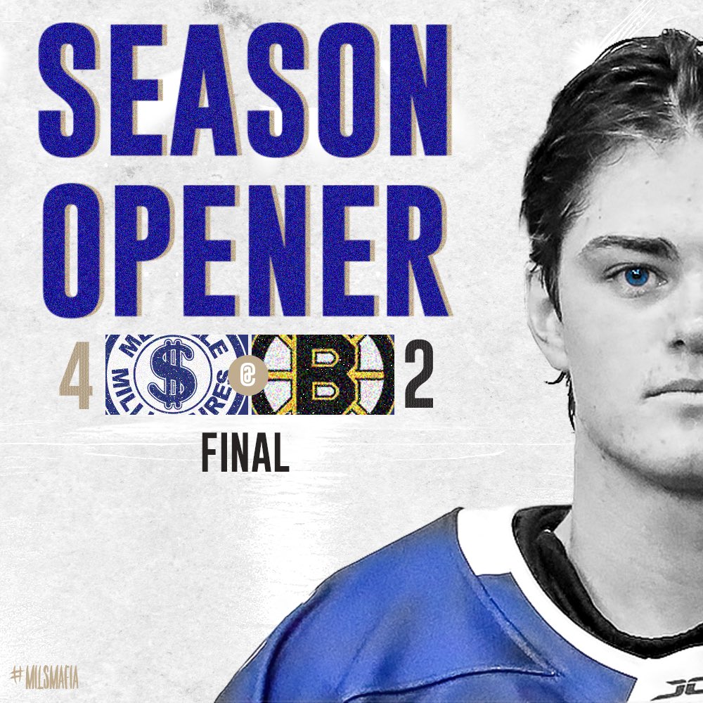 That’s all she wrote folks! Sheesh what a game! 

4-2 Mils final 

Scoring:

🚨Ryan Roethke (3), Drury
🍎Caden Drury (3), Brendan Olson (3), Harkness, Goodwin 

#MilsMafia #SJHL <a href="/theSJHL/">SJHL</a>