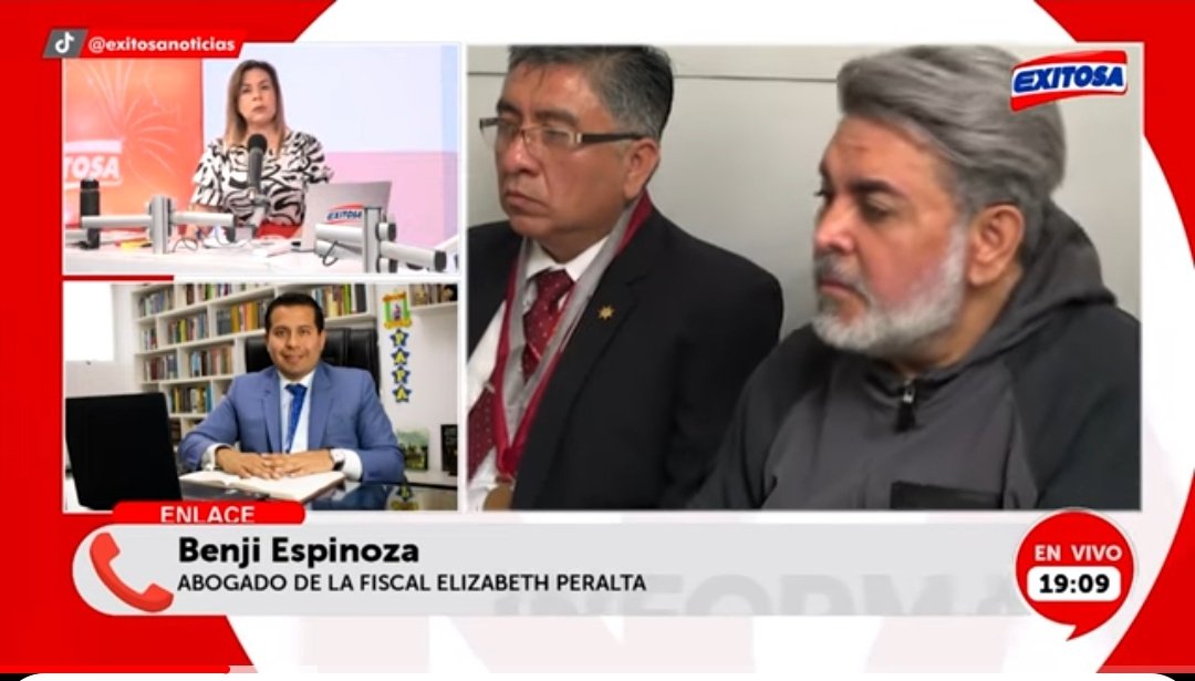 Entrevista completa con <a href="/BenjiEspinozaR/">Benji Espinoza Ramos</a>
Su patrocinada niega los cargos de tráfico de influencias y cohecho y asegura que Francisco Siucho, quién se acogió a la confesión sincera, deberá presentar pruebas "son sólo dichos" 
youtu.be/jwvB2I5XjHU?si…
