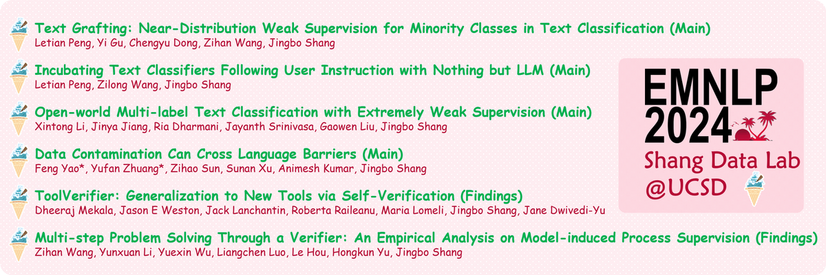 shangdatalab's tweet photo. Thrilled to share that our brilliant team at #SDLab has published 6 papers (4 Main, 2 Findings) at #EMNLP2024! From incubating small models by LLMs to addressing risks in LLM benchmarking, our research pushes the boundaries of #LLM and #NLP. Huge congrats to the team! 🚀💡🌴☀🐊 https://t.co/2hYV99M8dN