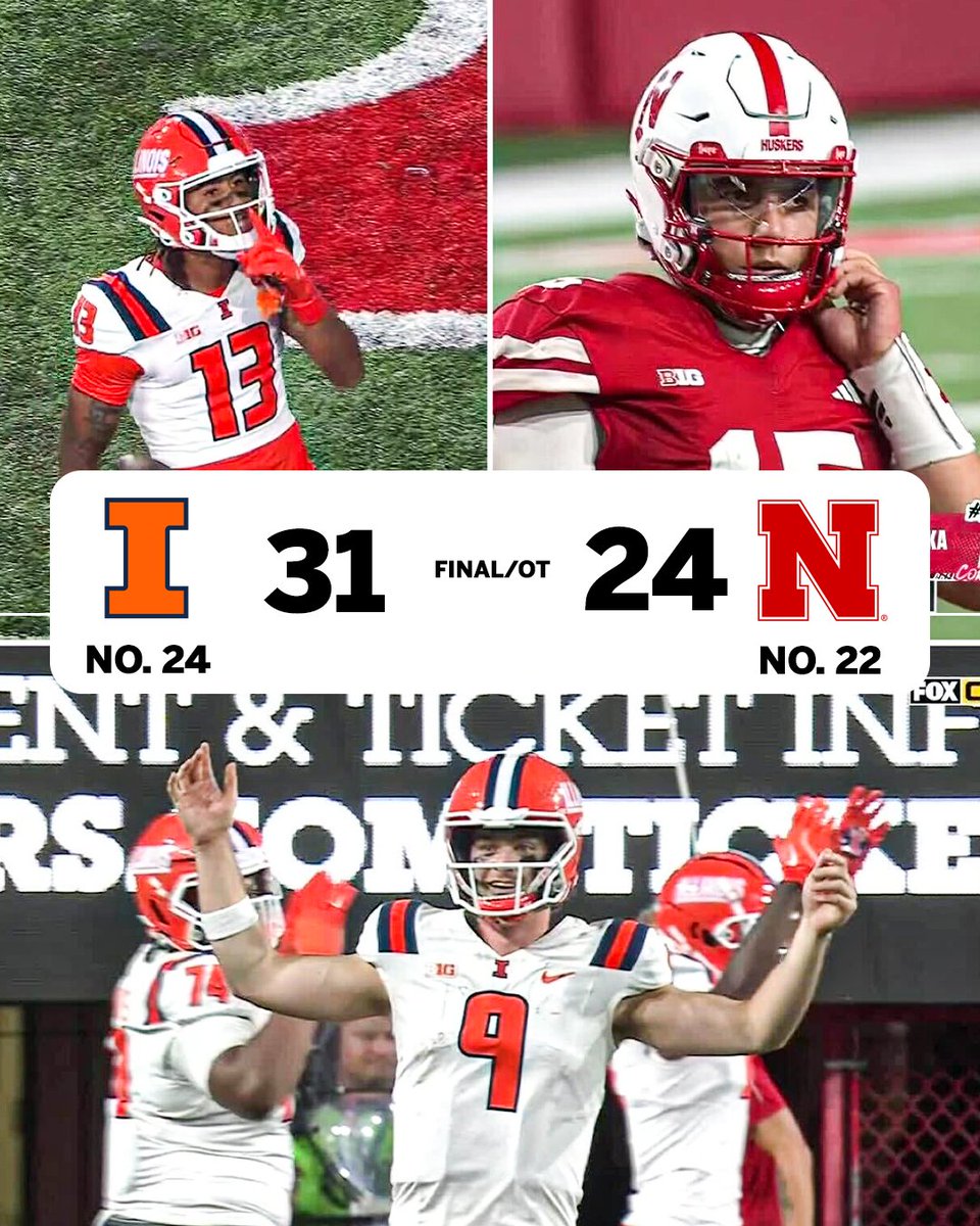 ILLINOIS GOES INTO LINCOLN AND DEFEATS NEBRASKA IN OVERTIME 😳