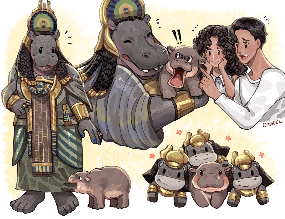 Candel645's tweet image. Moodeng and her Hippo god 🦛

#หมูเด้ง #Moodeng #MoonKnight #Taweret