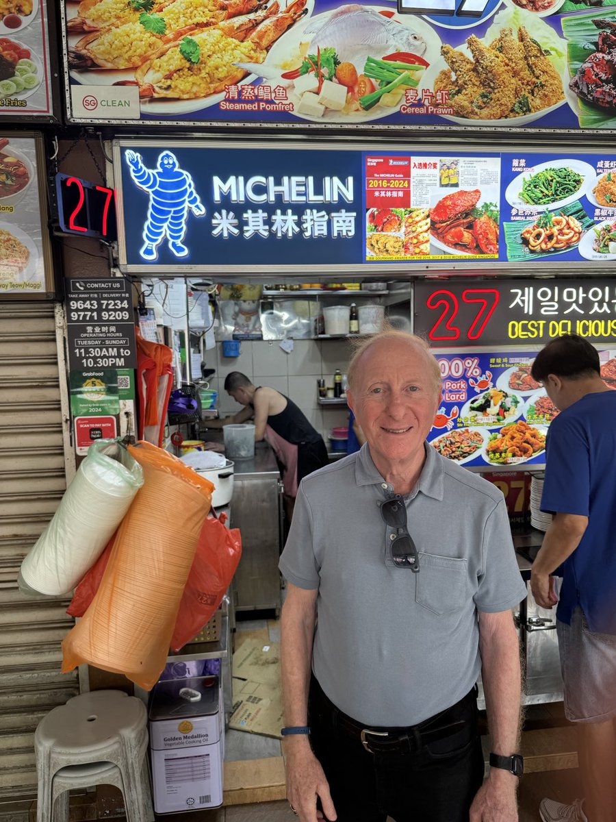 Michelin starred hawker stand while here for Singapore F1 weekend