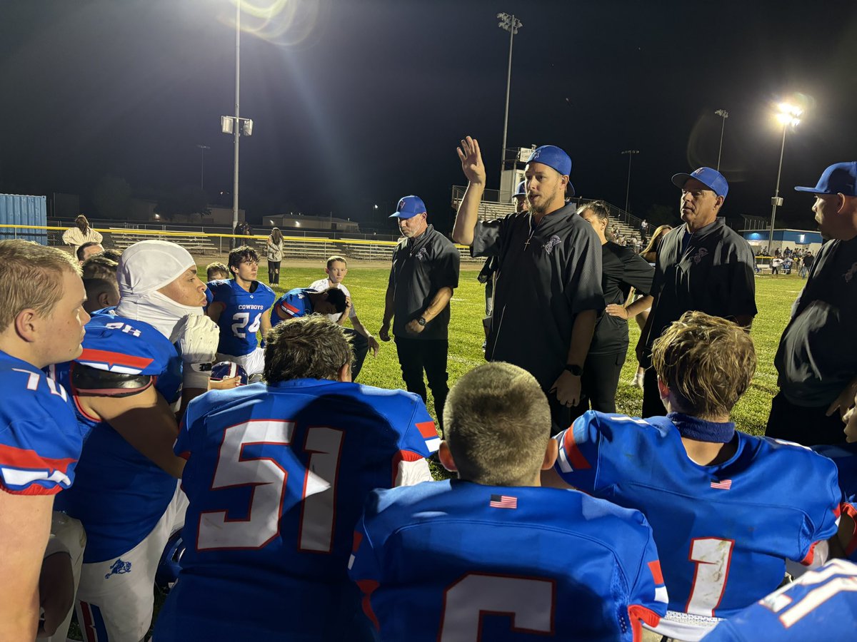 FINAL: Camp Verde 54, Mountainside 15. QB Brayden Walsworth throws 4 TD passes, Thaine Cook had 3 scores and the Cowboys go to 2-2, 1-0 in 2A Agua Fria region. #AzPreps365