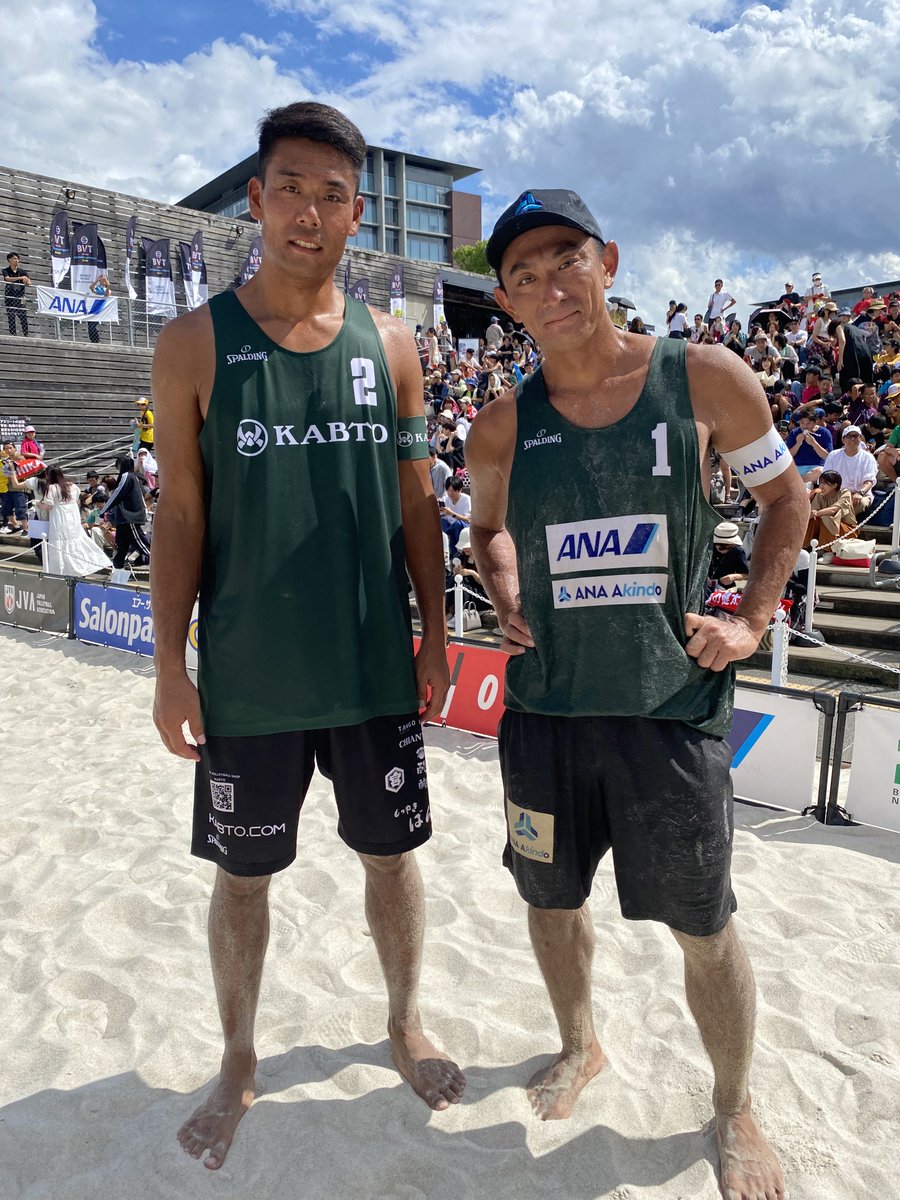 jva_beachvolley's tweet photo. 🏖️ジャパンビーチバレーボールツアー2024
第6戦 グランドスラム 名古屋大会
🚩愛知県名古屋市　名城公園tonarino
１日目　１回戦

男子
ウルフドッグス・高梨/市川 vs 髙橋/池田���
０⃣ー２⃣
6-21
13-21

配信はこちらから🔽
https://t.co/Tue6pMFydD https://t.co/pkwXpOFJEt