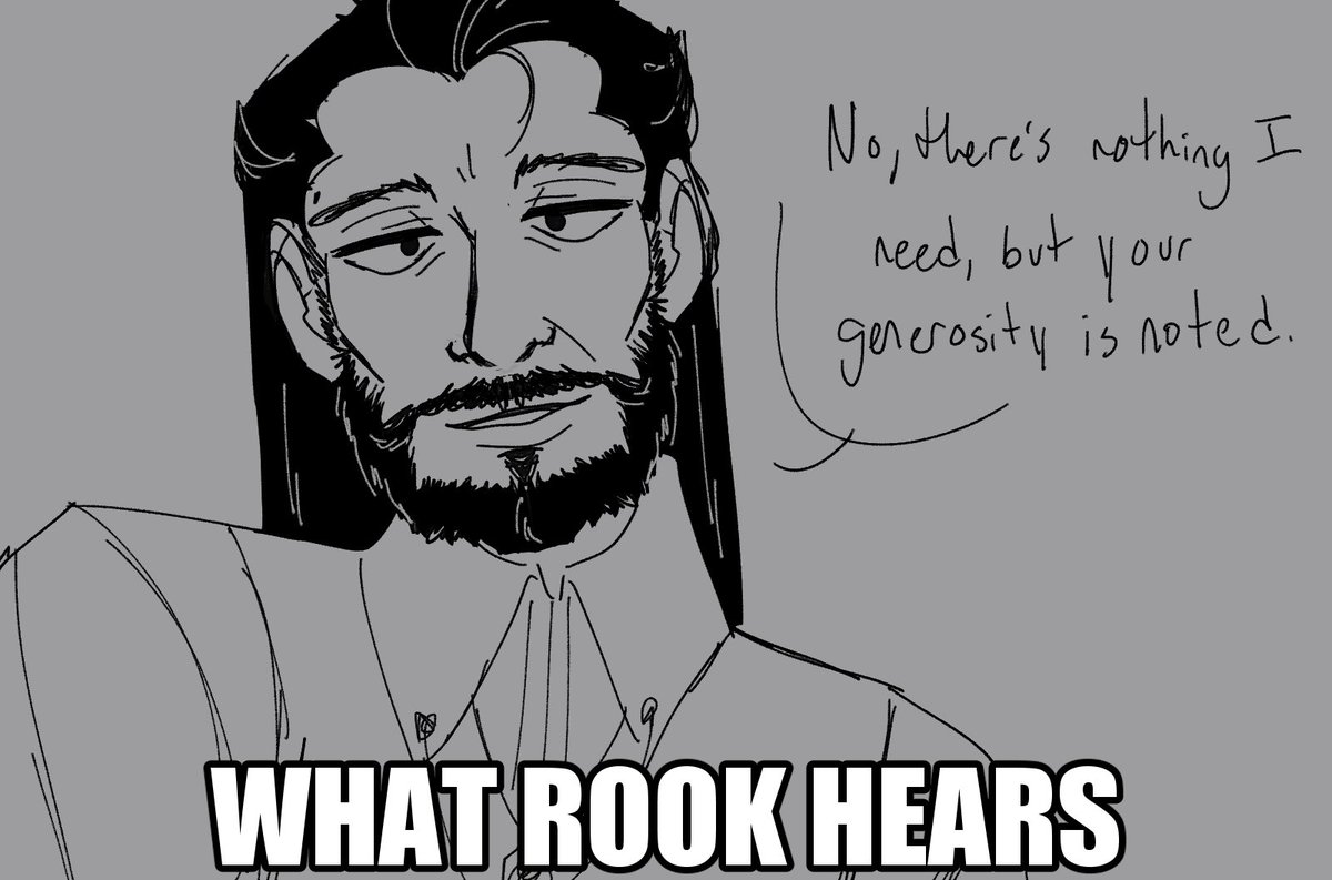 qnerdi's tweet photo. #veilguardspoilers there are a couple of ways spite could react to rook flirting with lucanis and i hope it's as funny as this https://t.co/SkgBKJm5a1
