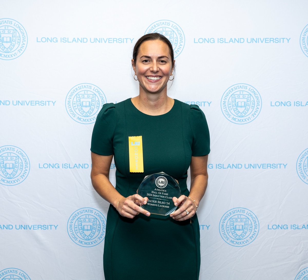 Celebrating excellence at the LIU Athletics 2024 Hall of Fame induction ceremony! 🎉  

Congrats to Jackie Sileo, Class of 2014, for her impactful contributions to the LIU women's Lacrosse program!