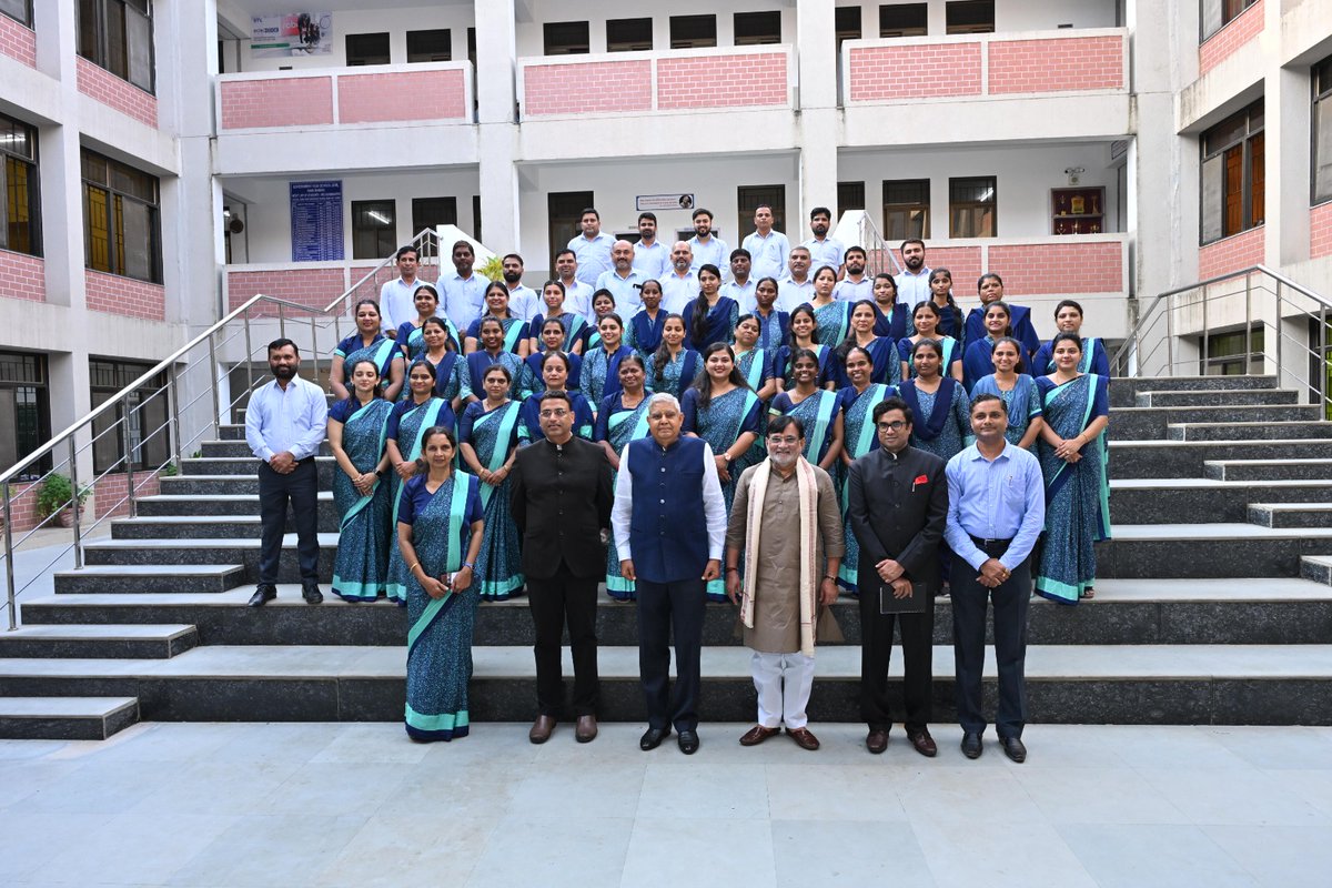 Hon'ble Vice-President Shri Jagdeep Dhankhar Ji interacted with students during his visit to PM Shri Chandra Shekhar Azad Upper Primary School in Ringanwada, Daman. <a href="/prafulkpatel/">Praful K Patel</a> <a href="/DocArunt/">Dr. Arun T. IAS</a>
<a href="/Jatin_bti/">Jatin Goyal</a> <a href="/DamanPublicity/">Department of Information & Publicity</a> <a href="/EduMinOfIndia/">Ministry of Education</a>
<a href="/SamagraShiksha/">SAMAGRA SHIKSHA MoE India</a>