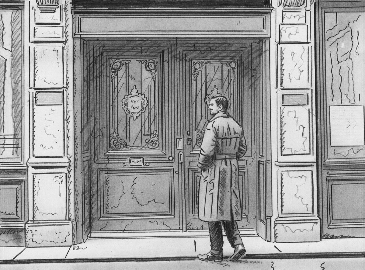 JeromeStavrog's tweet photo. Une case crayonnée de la planche 40 de ma #BD "La double mort de Frédéric Belot", adaptée du #romanpolicier de Claude Aveline. #bandedessinée #illustration #drawing #2dart #ligneclaire #ClearLine #romangraphique #graphicnovel #roman #novel https://t.co/dgETyyjXyW