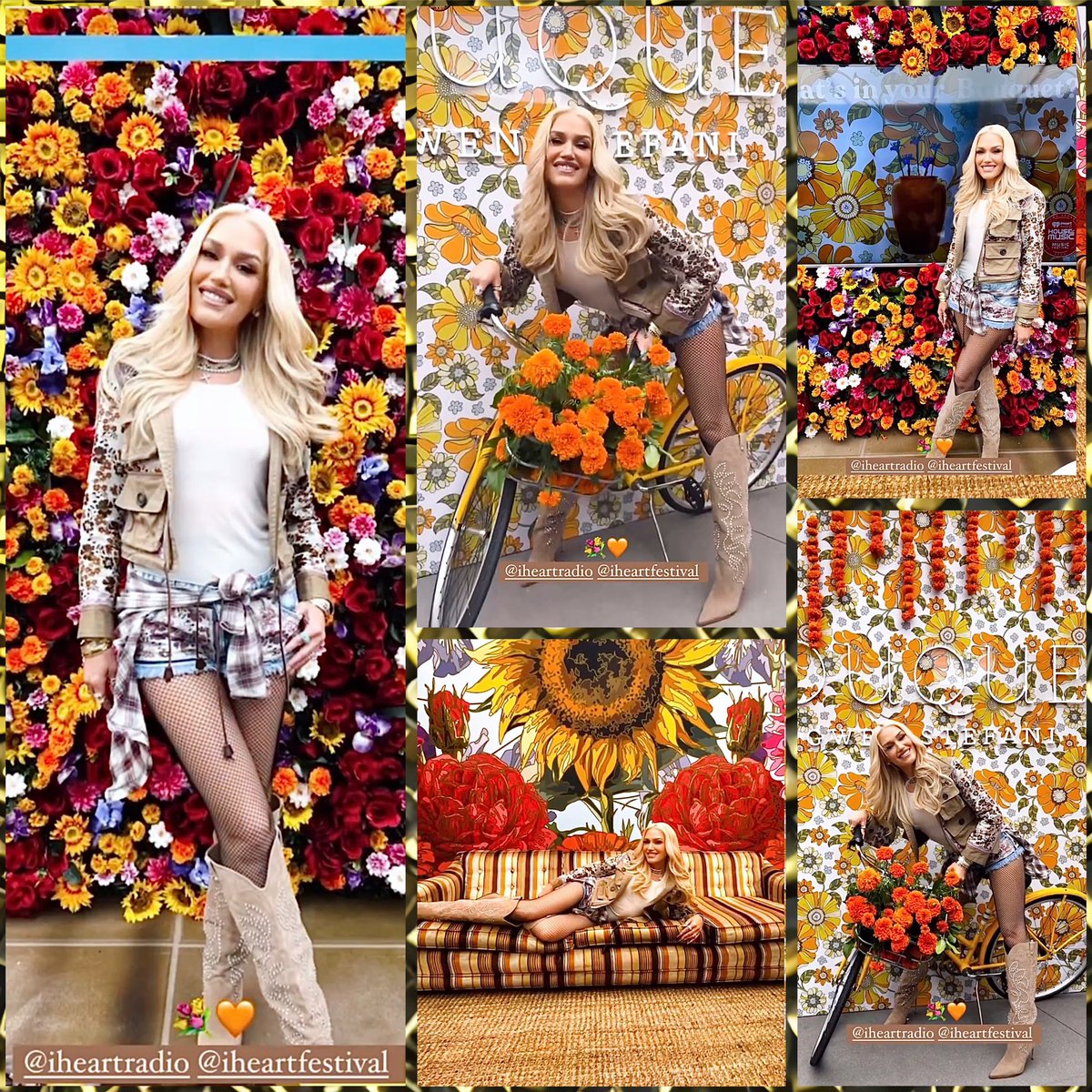 GwenStefaniLov2's tweet photo. Look at her blossom! 💐😍🩵 freaking love her!
#gwenstefani #bouquet #iheartradio https://t.co/bxym74sDqT