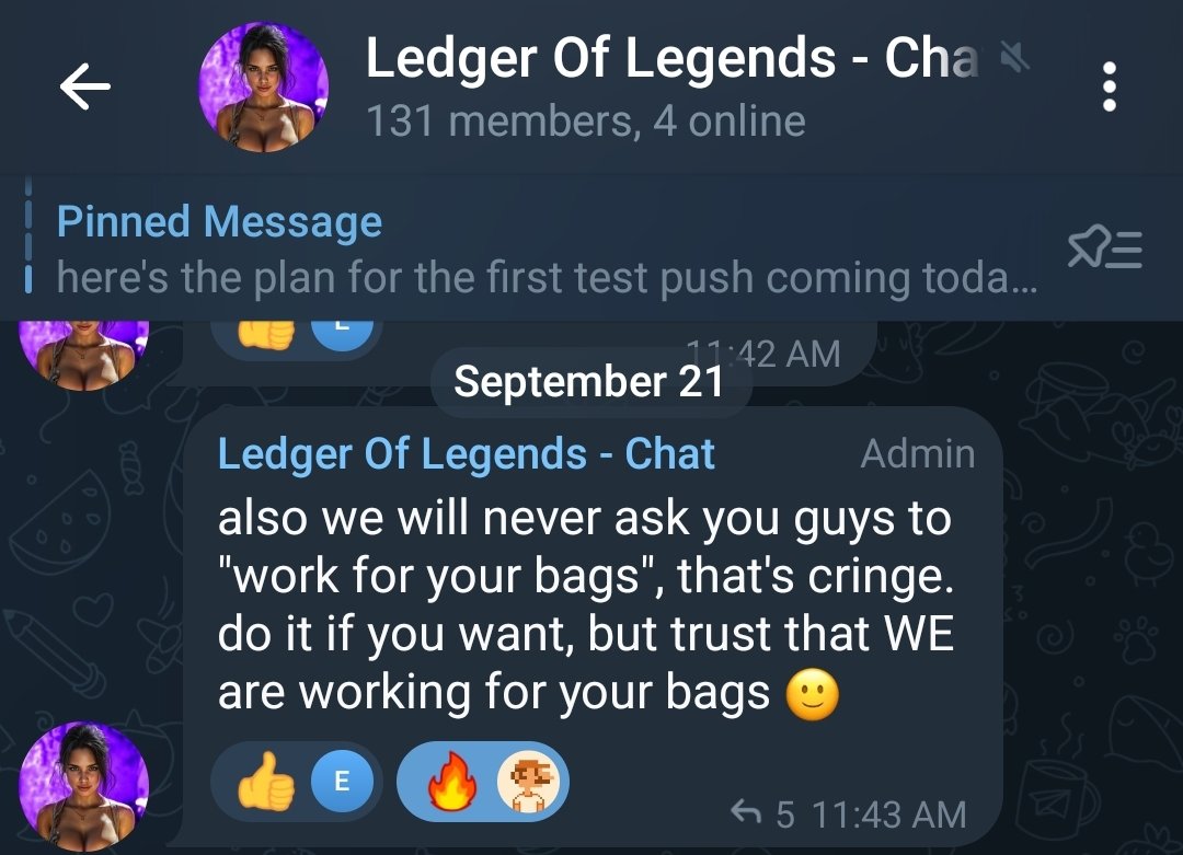 rantaiuang's tweet image. This @LedgerOfLegends is not your ordinary project. Team is dedicated. 5 of them will work for your bags. Not the other way around. A true @base
spirit!

#LegendBase $LEGEND
