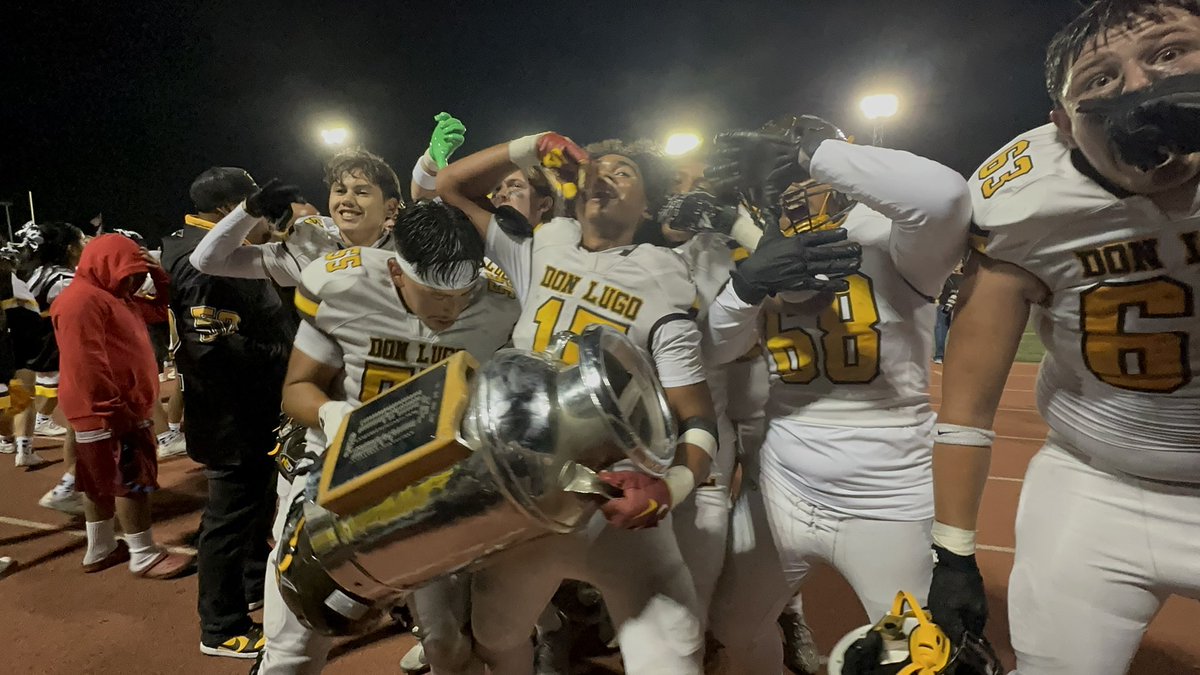 Final score: Don Lugo 20, Chino 14 as Lugo wins the 45th Annual Milk Can Game. 

@petemarshalllaw @chinohighsports @chinoadhinkle @coachlarosa91 <a href="/dalhsfootball/">Don Lugo Football</a> <a href="/donlugosports/">Don Lugo Athletics</a> @coachjknight @cifss