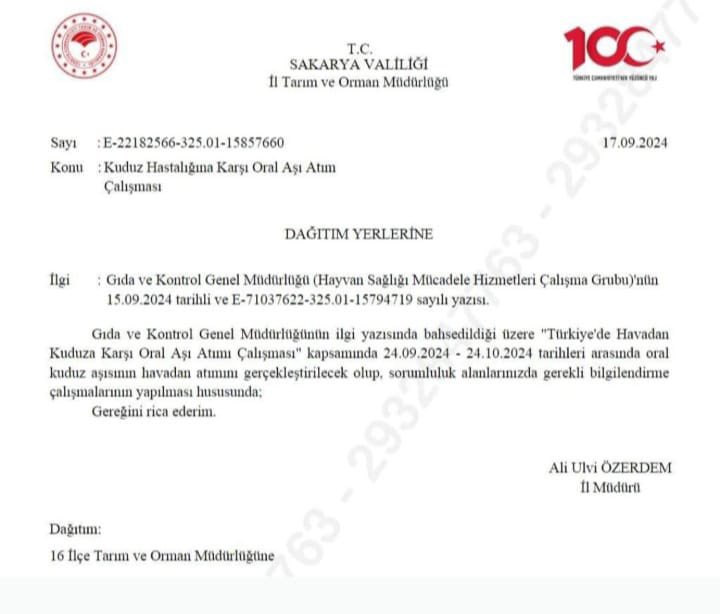 🔴 " Türkiye'de Havadan Kuduz Karşı Oral Aşı Atımı Çalışması " yapılacakmış.

Yani Türkçesi ne mi? 
#chemtrails
