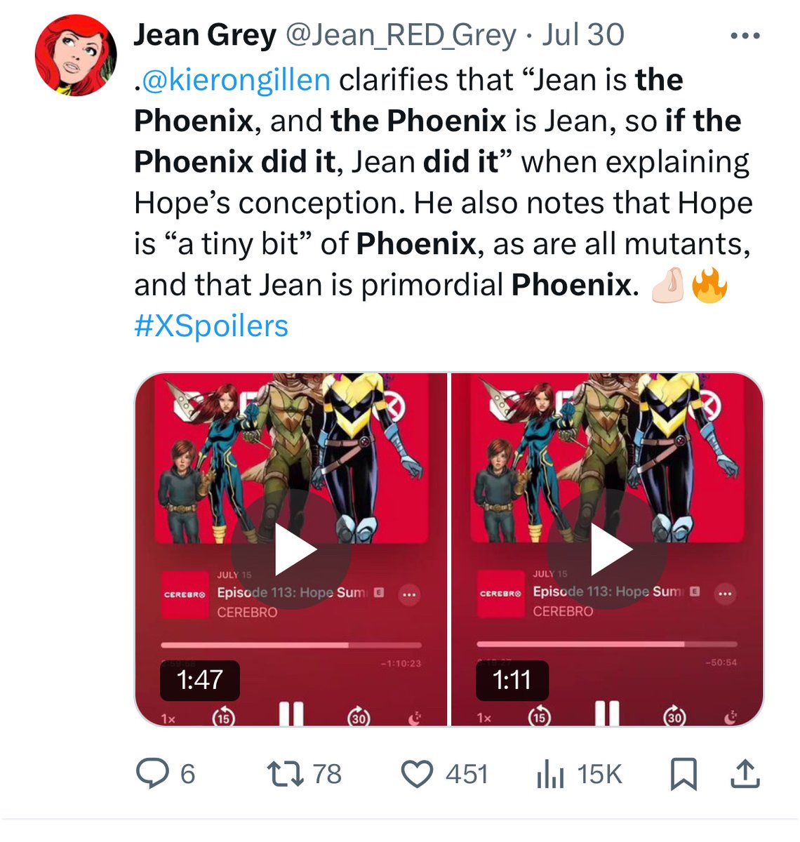 Jean_RED_Grey's tweet image. “…and a booster shot of HOPE. Everything’s going to be fine.” She was several multiverses ahead of him! 😭 #CosmicChess #XSpoilers