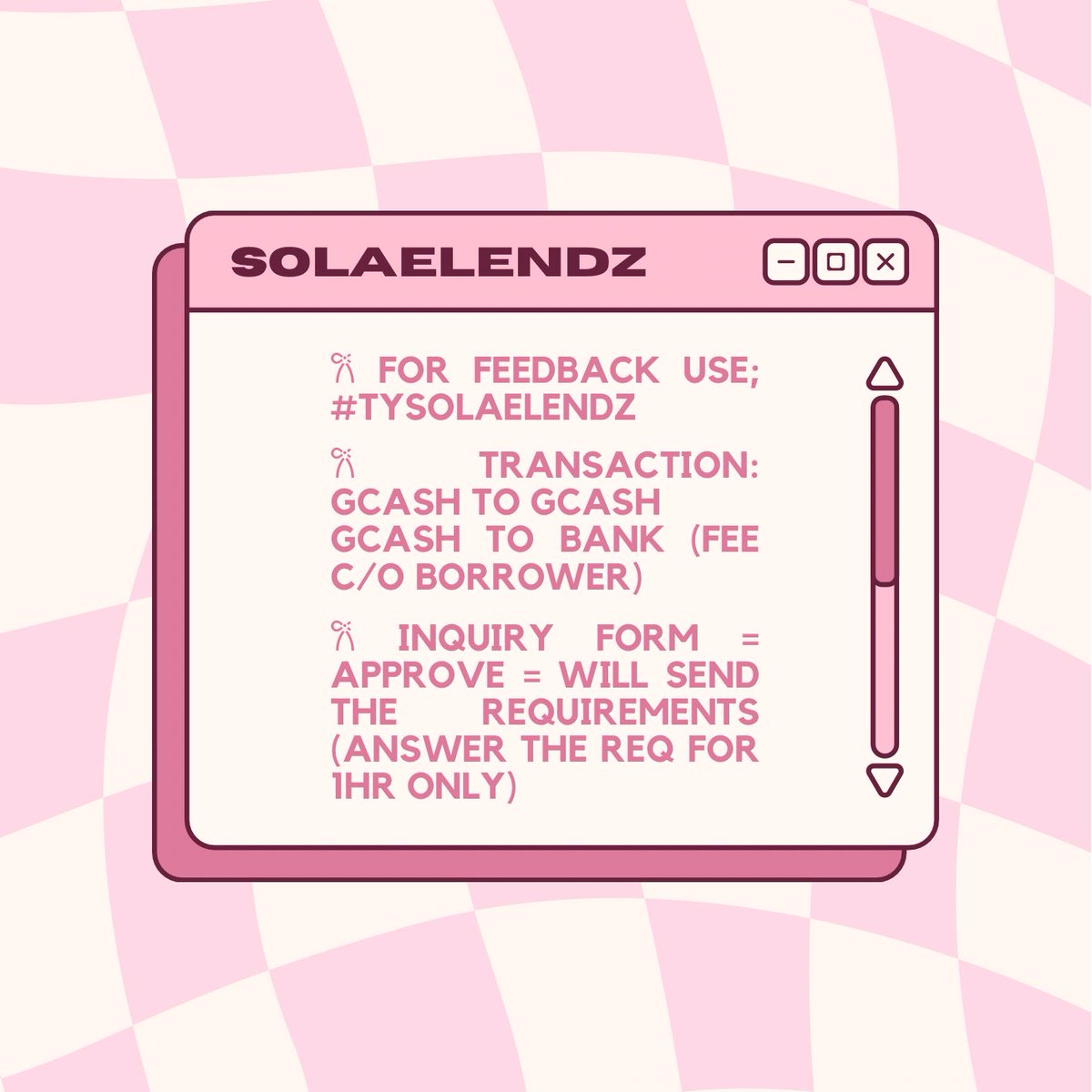 sol 𐙚 | OPEN = pautang services tweet media