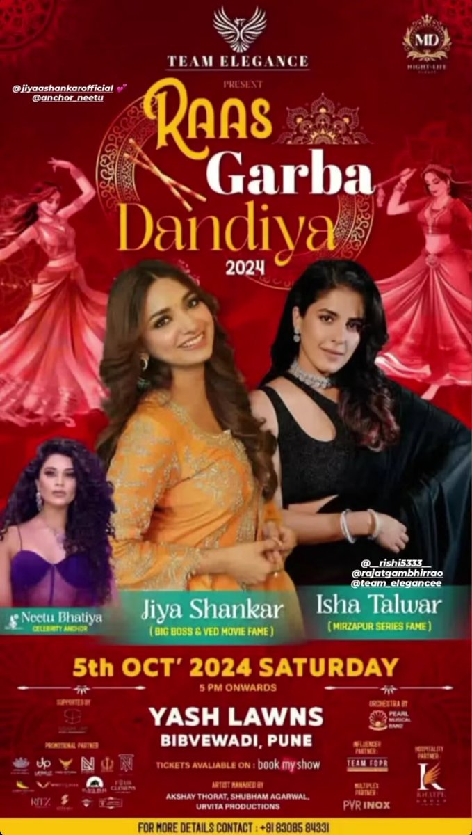 Jiya is again coming to Pune for the Garba event. 
Raas Garba Dandiya 2024 Pune

<a href="/heyshankar_/">Jiya Shankar</a>
#JiyaShankar #JiyaKiJanta #Abhiya