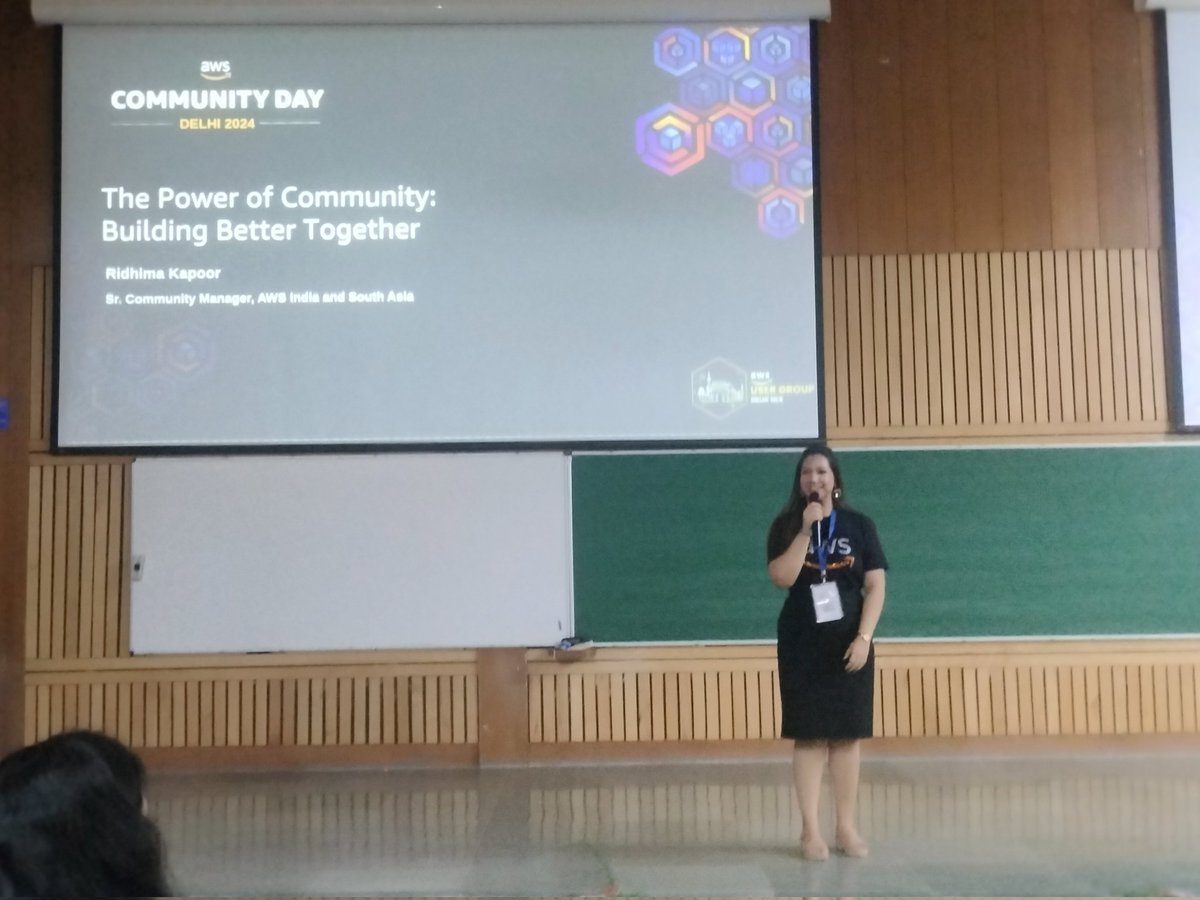 Mohammad Imran (@codenameimmy) on Twitter photo ✅ Attending the second session by <a href="/RKridhima/">Ridhima Kapoor</a> about "The power of community: Building better together" at AWS Community Day Delhi NCR.
✅ This is one of my favorite sessions from today's agenda. Loved it.
<a href="/awsugdelhincr/">AWS User Group - Delhi NCR</a>
#ACDDELHI2024 #AWSDeewanoKiDilli ✅ Attending the second session by <a href="/RKridhima/">Ridhima Kapoor</a> about "The power of community: Building better together" at AWS Community Day Delhi NCR.
✅ This is one of my favorite sessions from today's agenda. Loved it.
<a href="/awsugdelhincr/">AWS User Group - Delhi NCR</a>
#ACDDELHI2024 #AWSDeewanoKiDilli