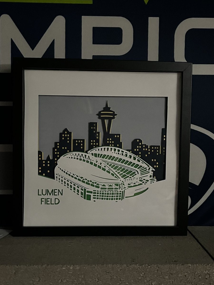 mindirella's tweet photo. Shadow Box I made today. 3D paper project. #GoHawks #seahawks https://t.co/ClJLoTRnfB