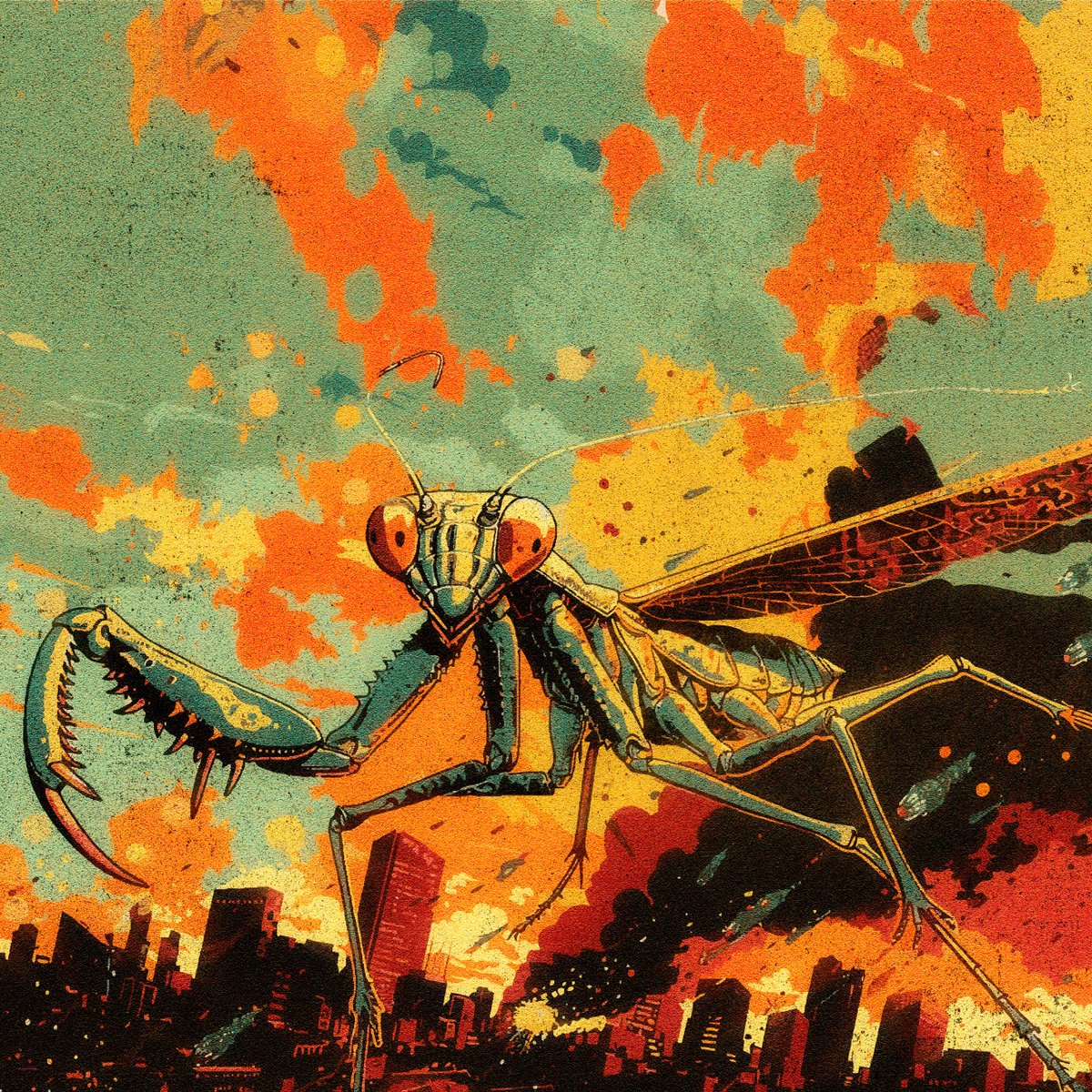 DOOMEDTARANTULA's tweet photo. I don't know, just a big ass mantis. #artpiece #illustration #Illustrator #adobeillustrator #TwitterTag https://t.co/GZqznTMQw4