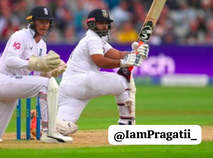 Khushi_balliyan's tweet photo. Rishabh Pant’s one-handed six is back, and it’s exactly the vibe Test cricket needed!His unique shot-making ability and fearless mindset make every Test match exciting. Indian cricket is better with Pant on the field #INDvsBAN #RishabPanth https://t.co/CqdxFChPI4