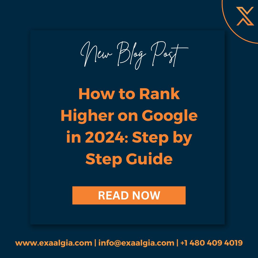 Exaalgia's tweet image. 🚀 Want to dominate Google rankings in 2024? 📈 Follow these simple steps to boost your website&apos;s visibility and climb to the top! Read here - bit.ly/4gJfYdA

#Exaalgia #SEO #GoogleRankings #DigitalMarketing #2024Goals #OnlineVisibility #SearchEngineOptimization