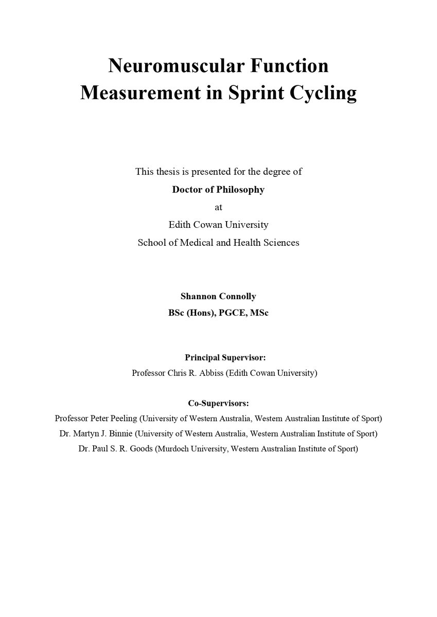 Delighted to recently graduate with a PhD in Applied Sport Science! Thanks to my supervisors (Professor <a href="/AbbissC/">Chris Abbiss</a>, Professor Peter Peeling, <a href="/DrPSRGoods/">Paul Goods</a>, Dr Martyn Binnie), participants, friends, and family who meaningfully contributed along the way!