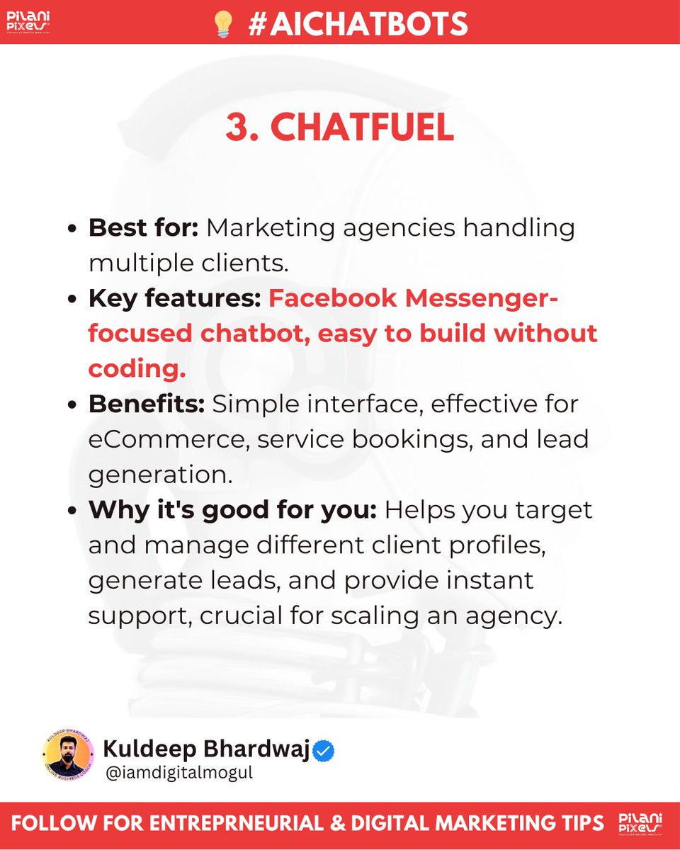 🚀 AI Chatbots for Coaching &amp; Agencies 🤖💼

Ready to scale your business? AI can help you: 💬 Automate lead generation ⏰ Provide 24/7 client support 🚀 Boost engagement 📈 Increase conversions

#AIChatbots #CoachingBusiness #DigitalMarketing #Automation  #BusinessGrowth