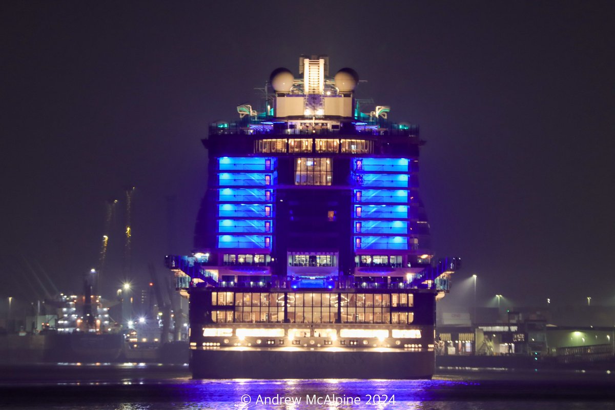 Shining bright even under the cover of darkness <a href="/PrincessCruises/">Princess Cruises</a> newest ship #SunPrincess ☀️ arrived in #Southampton early this morning. 
Can’t wait to step onboard tomorrow. 
<a href="/PrincessUKmedia/">Princess Cruises UK and Europe</a> 
<a href="/PrincessUKSales/">Princess Cruises UK Travel Agents</a> 
<a href="/EithneWilliams1/">Eithne Williamson</a>