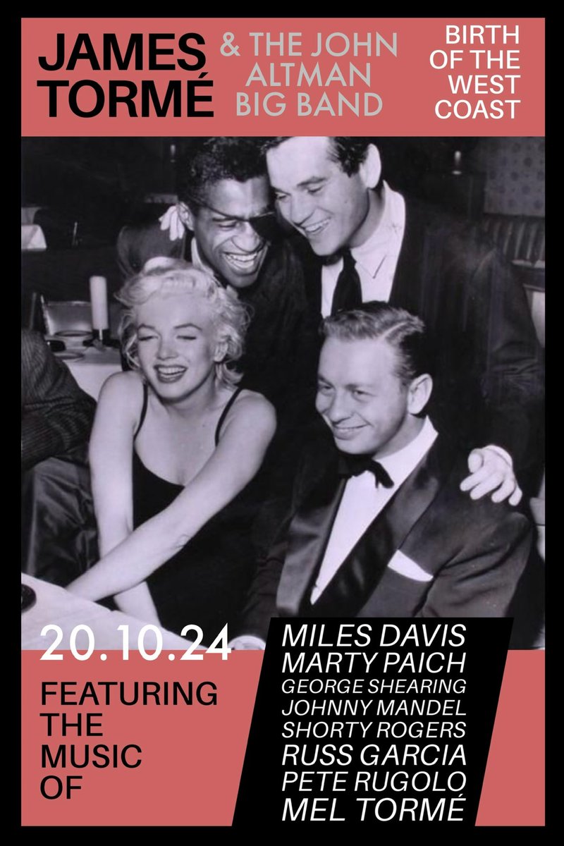 So excited to reunite with my dear friend, #Emmy and #BAFTA winner <a href="/rufusjunior/">John Altman</a> &amp; his incredible big band <a href="/pizzajazzclub/">PizzaExpress Live</a> in London for the UK debut of my new #BirthoftheWestCoast show, on Oct 20th! 
Tix: pizzaexpresslive.com/whats-on/john-…