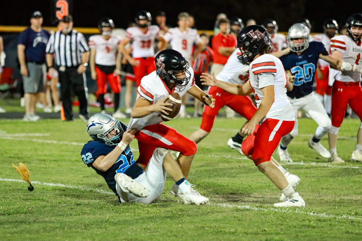 Seven total touchdowns from Kemp Swords and three from Eli Black powered Evangel to a rivalry win over Ezekiel in the ACSC opener.

Story by <a href="/jcmeggs/">Chris Megginson</a> &amp; Photos by Reagan Hopper: shelbycountyreporter.com/2024/09/21/bla…