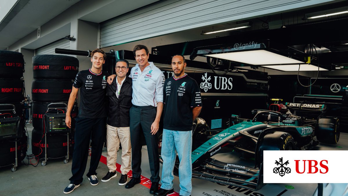 UBS (@ubs) on Twitter photo We are incredibly proud to announce the renewal of our partnership with <a href="/MercedesAMGF1/">Mercedes-AMG PETRONAS F1 Team</a> Team. As Team Partner, we look forward to continuing and crafting our shared drive for innovation, talent, and teamwork.
Good luck for tomorrow's 2024 #SingaporeGP! We are incredibly proud to announce the renewal of our partnership with <a href="/MercedesAMGF1/">Mercedes-AMG PETRONAS F1 Team</a> Team. As Team Partner, we look forward to continuing and crafting our shared drive for innovation, talent, and teamwork.
Good luck for tomorrow's 2024 #SingaporeGP!
