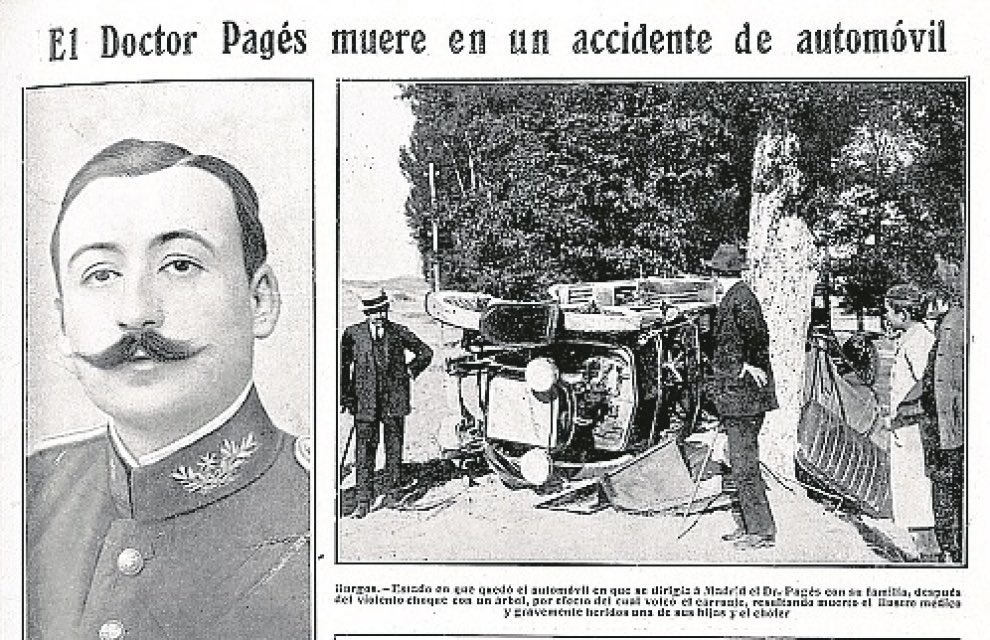 Buenos días, madrugadores.

La anestesia epidural fue cosa de un médico militar.

21 de septiembre de 1923, muere, en accidente de tráfico, el comandante médico Fidel Pagés Miravé, 

Participó en la Campaña de Melilla entre  1909 y 1911. Regresó a
África en 1921 donde volvió a
