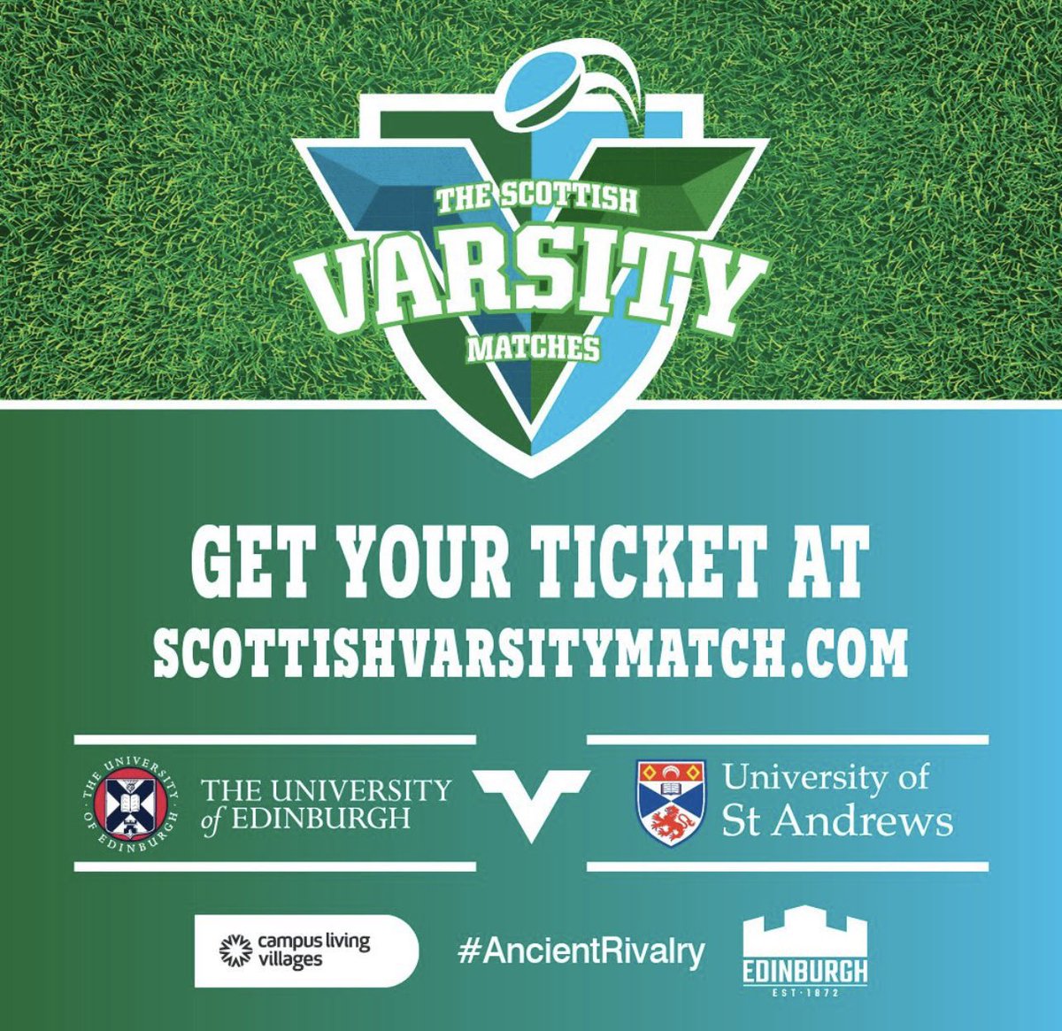 Today’s the day…the Worlds oldest varsity match takes place at The Hive with a 2pm kick off. Tickets can be purchased online or at the gate. Get along and be the 16th man as we look to retain our title. #weareedinburgh