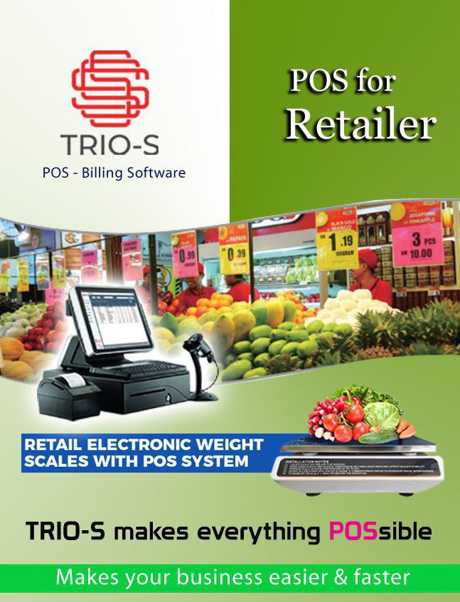SakthiDevi5's tweet image. Retail Electronic Weighing scale integration with POS Billing Software!!! TRIO-S POS Billing Software!!!  Price Starts from Rs.15000/- + Tax. LIVE ONLINE DEMO. For more details Call @ 8667243235 #triospos, #POSBilling, #posbillingsoftware, #textileshop, #restaurantbillingsoftware
