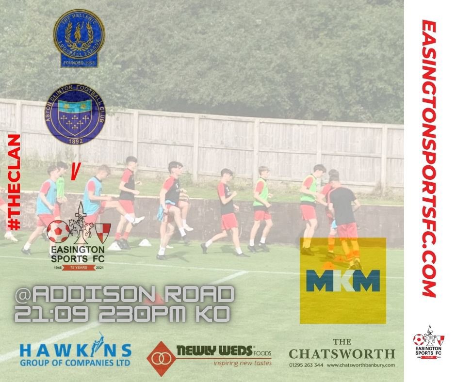 🚨Match Day - Development 🚨

🏆 <a href="/BatemansSports/">Batemans Sports Ltd</a> <a href="/HellenicLeague/">Hellenic League</a> Chairman’s Challenge Cup
🆚 <a href="/AstonClintonFC/">Aston Clinton FC</a> 
🗓 21:09
⏰ 230pm KO 
🏟 Addison Road OX169DH

🔴⚪️
#theclan