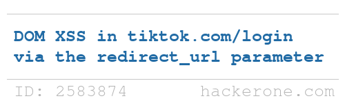disclosedh1's tweet photo. TikTok disclosed a bug submitted by @sh1yo_: https://t.co/OiZXEanvtl #hackerone #bugbounty https://t.co/fdcbCBqBPF