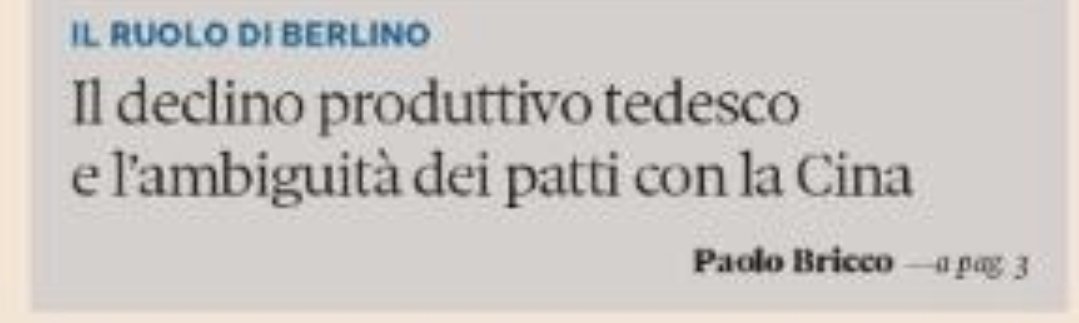 Su <a href="/sole24ore/">IlSole24ORE</a> mia analisi su perché il patto fra Germania e Cina si è trasformato da opportunità per l'interesse nazionale industriale tedesco a sindrome e pericolo per tutta l'industria manifatturiera europea.