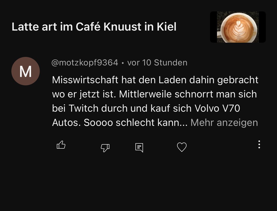 Hahaha dieser Kommentar. Made my Day. #YouTube #twitch #v70 #bäcker