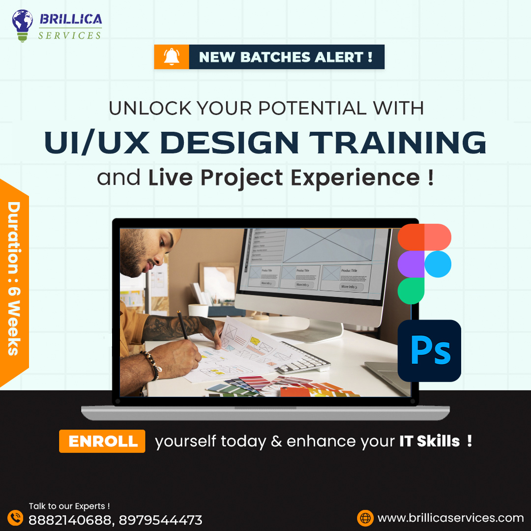 DraxInvincible's tweet image. brillicaservices.com/ui-ux-design-c…
Get ready to ace the art of seamless design. Best UI and UX Design Course in Dehradun by Brillica Services! Join now, enhance your skills, generate an outstanding user experience. #UIDesign #UXDesign #BrillicaServices #Dehradun