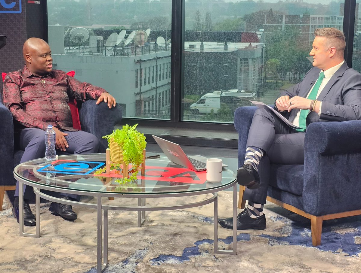 HomeAffairsSA's tweet photo. DM Njabulo Nzuza with eNCA’s Gareth Edwards urging matriculants to visit Home Affairs offices on Saturdays from today until 12 October 2024 to collect or apply for #IDs. He also encouraged people to replace Green ID Books with #SmartIDCards. #TeamHomeAffairs #DHAServiceDelivery https://t.co/kf6CXyBWss