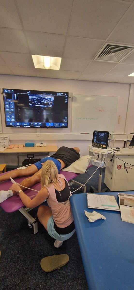 Day 2 &amp; 3 of our Neurological Injection therapy Module. Learning the upper and lower limb anatomy with ultrasound #botulinumtoxin #spasticity <a href="/Gilbert_Gabbi/">Gabrielle Gilbert</a> <a href="/LMcBPhysio/">Dr Lesley McBride</a> <a href="/uniofleicester/">University of Leicester</a>