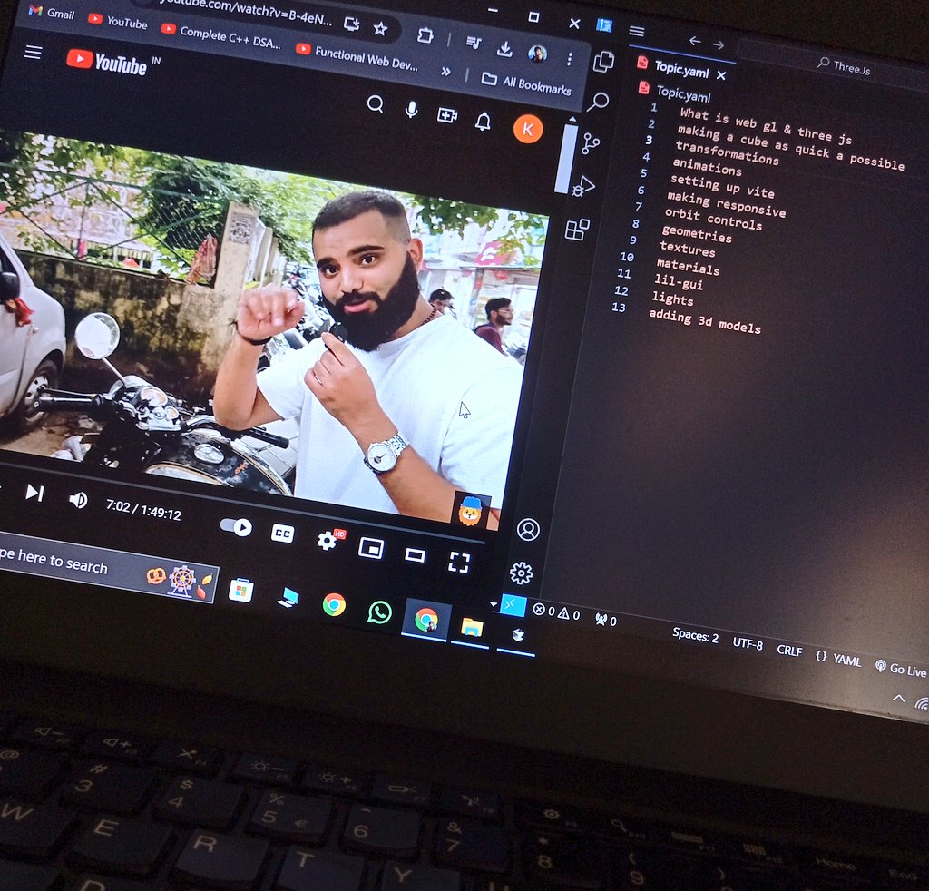 Kunaljadhav02's tweet image. From today on @sheryians_ a Sheryians coding school a free YouTube channel they have started teaching a creative web development which includes world best animations how websites are going to look in future.
First video published on Three.Js By
Harsha bhai