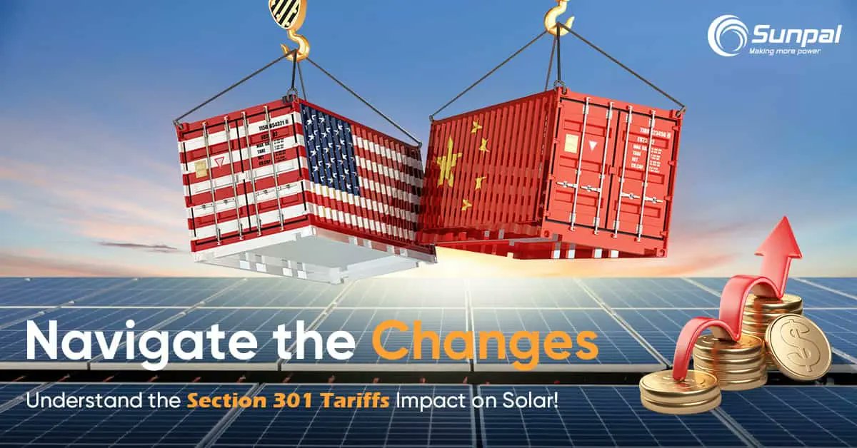 SunpalSolar's tweet image. Section 301 tariffs got you confused? 🤔
We break down the impact on the solar industry🌞 &amp;amp; what YOU need to know🗒️: sunpalsolar.com/navigating-the…
 #SolarTariffs #Section301 #SolarNews #Sunpal #SunpalSolar #SunpalPower