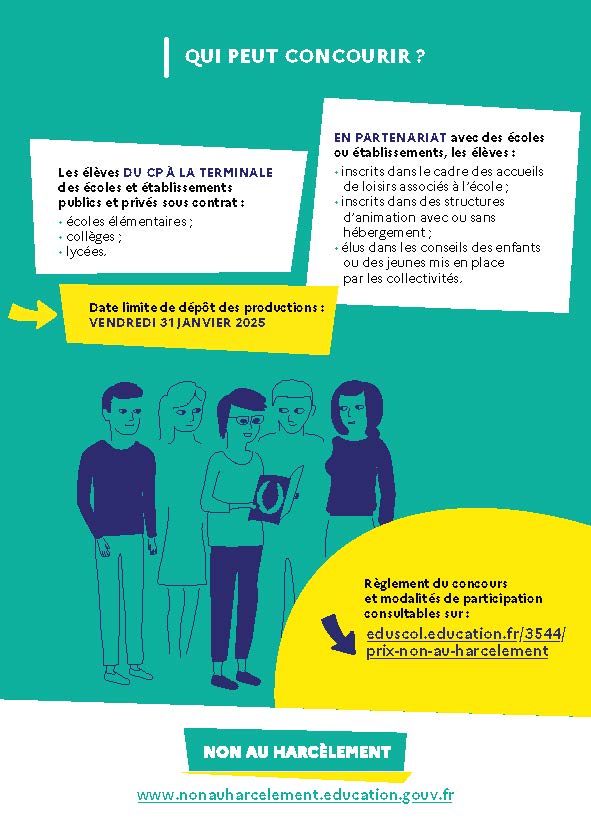 Prix Non au harcèlement 2024-2025 | Ministère de l'Education Nationale et de la Jeunesse education.gouv.fr/bo/2024/Hebdo3…