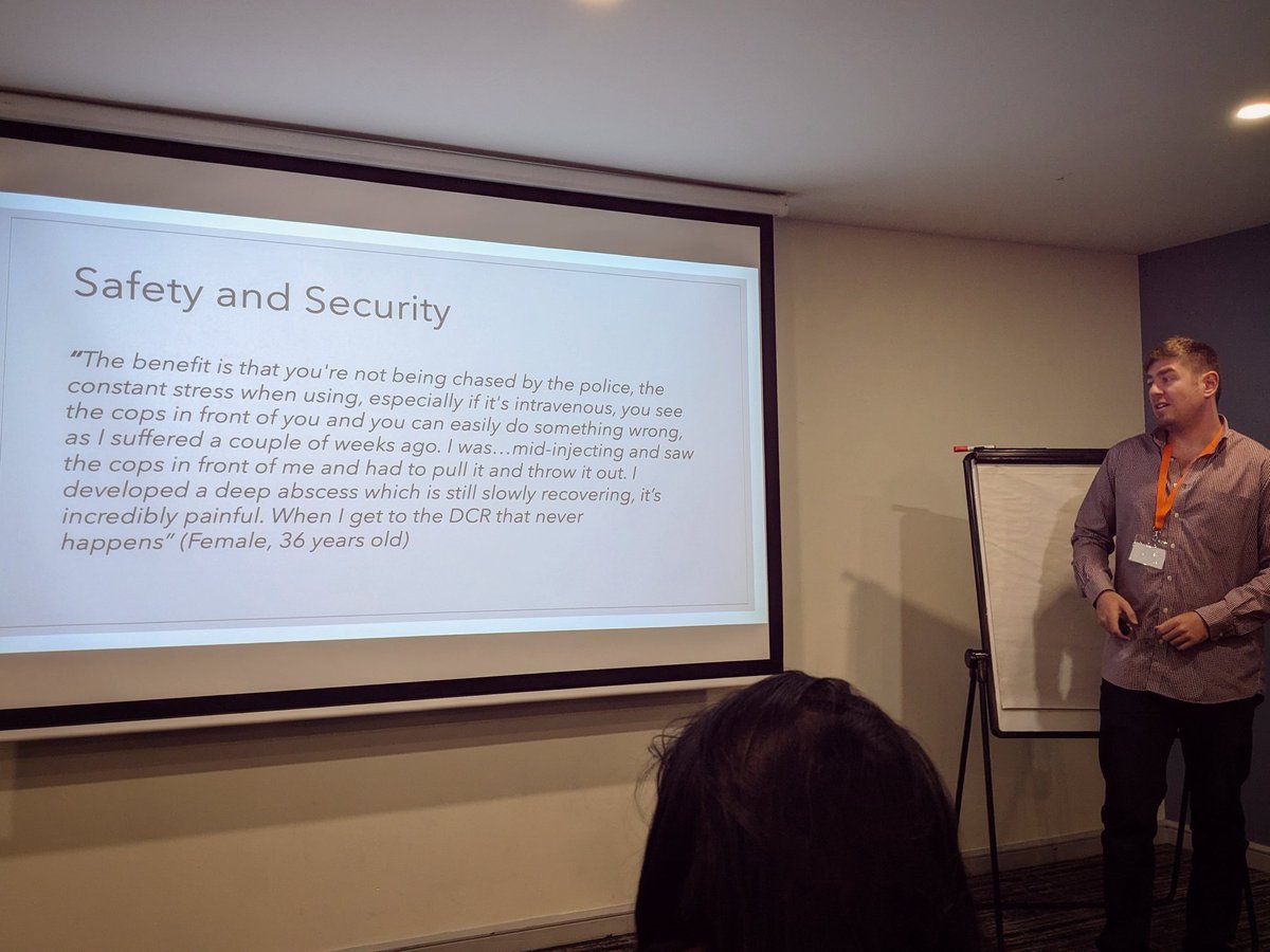 'Whether medicalised or not, we know OPCs work. They prevent overdose deaths, mitigate risks &amp; support people — the question is how to maximise engagement / satisfaction.' 

~Useful insights on safer use sites by <a href="/ben_scher1/">Ben Scher</a> at <a href="/Cranstoun_org/">Cranstoun</a>'s 2024 #SocialJustice Conference