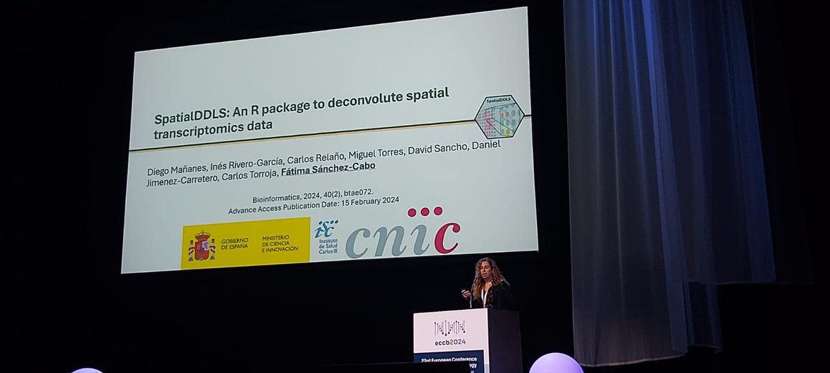 Fatima Sanchez-Cabo (@fsanchezcabo) on Twitter photo Glad to be presenting academic.oup.com/bioinformatics… spatialDDLS as a highlight talk at the #ECCB2024 in beautiful #Turku <a href="/deigsmnns/">Diego</a> <a href="/CNIC_BioIT/">CNIC BIoIT</a> <a href="/CNIC_CARDIO/">CNIC</a> Glad to be presenting academic.oup.com/bioinformatics… spatialDDLS as a highlight talk at the #ECCB2024 in beautiful #Turku <a href="/deigsmnns/">Diego</a> <a href="/CNIC_BioIT/">CNIC BIoIT</a> <a href="/CNIC_CARDIO/">CNIC</a>