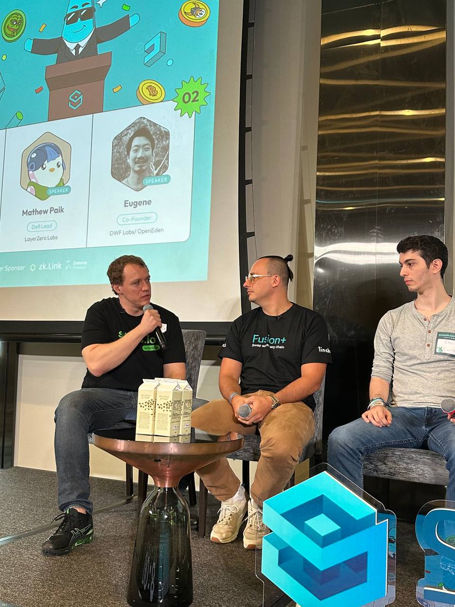 swaps_io's tweet photo. Kinetex is at the #Token2049 conference this week, connecting with industry leaders and discussing key DeFi issues.
Kinetex's co-founder Tigran Bolshoi (@Kinetex_man) moderated a panel at the #BorderlessSummit on enhancing DeFi UX through unified liquidity, featuring experts from @1inch, @Curvance, @LayerZero_Labs, @DWFLabs/@OpenEden_Labs, and hosted by @SynFuturesDefi.
Big thanks to all who participated!