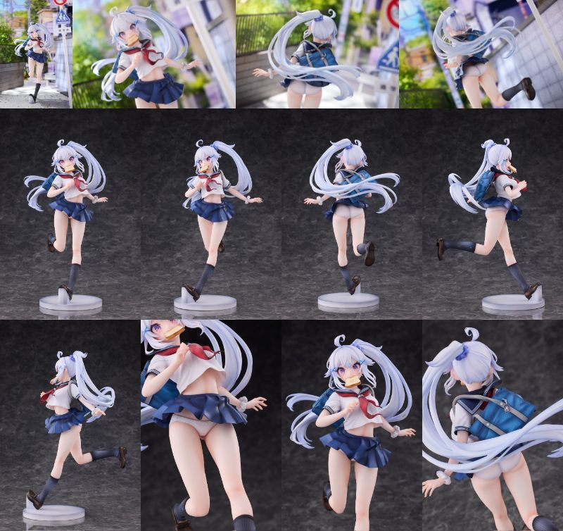 ぬんぬ氏デザイン】Bibi Buttons「未来ちゃん 遅刻寸前パンチラver