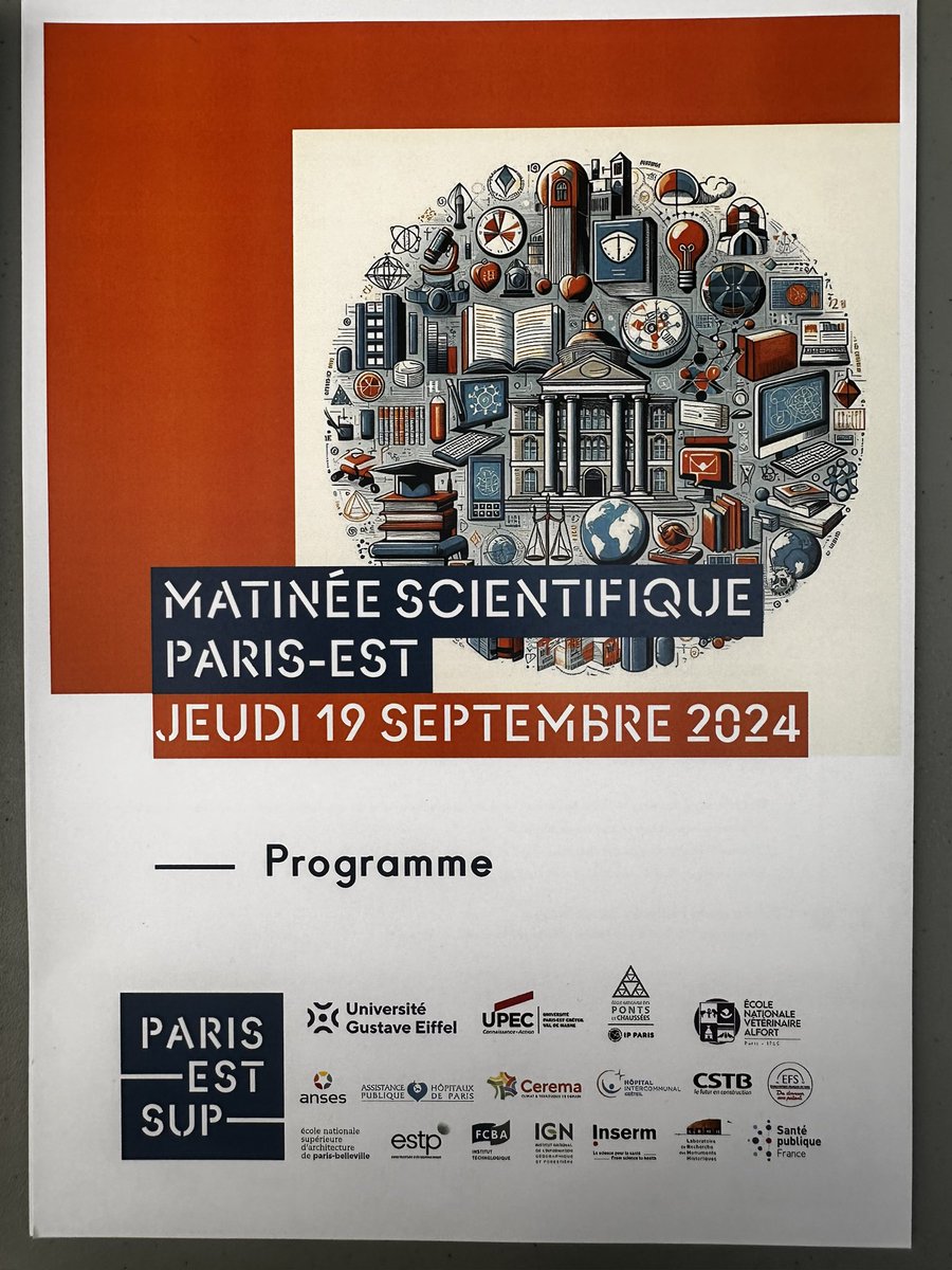 ParisEstSup's tweet photo. La Matinée Scientifique Paris-Est, l’événement dédié à la recherche des établissements de Paris-Est, se tient aujourd’hui à la Cité Descartes . Au programme : présentation de la politique de recherche de l’@Env_Alfort et des projets soutenus par l’AAP Amorçage en 2023. https://t.co/dMesTkkLll